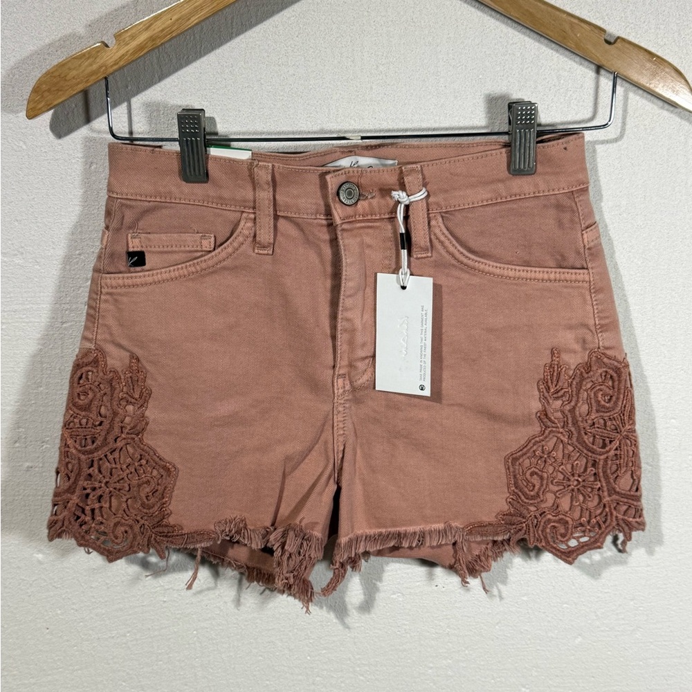 New KanCan Blush Lace High Rise Shorts Sz. 25
